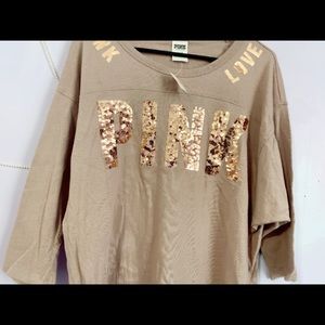 NWT Victoria’s Secret PINK Bling long sleeve Large